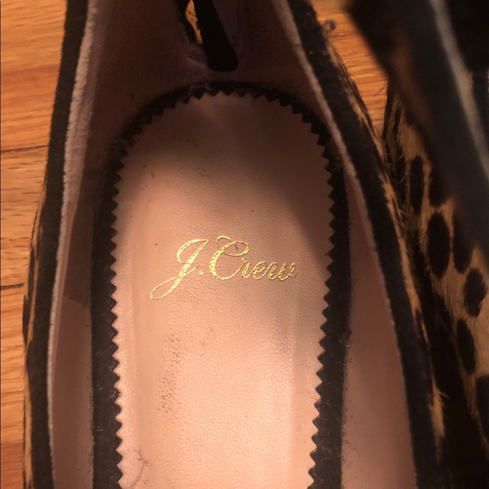 J. Crew Leopard-Print Mary Jane Flats in Tan and Black - Picture 2 of 6